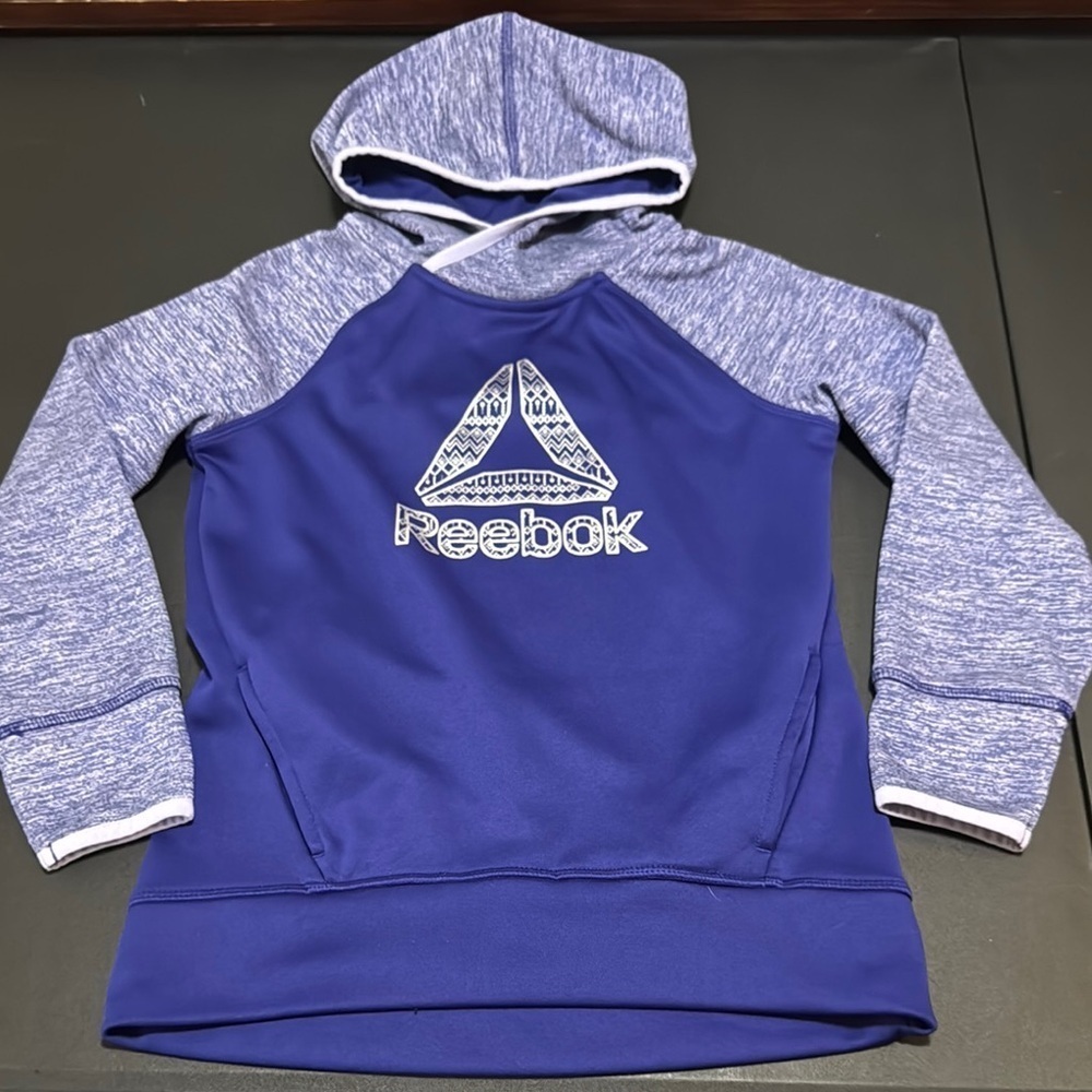 Reebok Purple Athletic Hoodie Sweatshirt (Small)